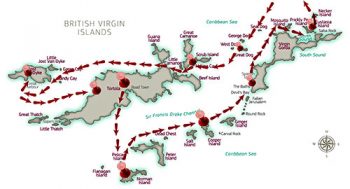 Cartina Isole Vergini