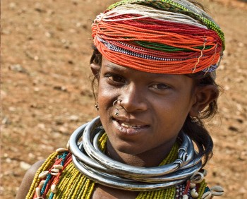 Orissa Ragazza della tribù Bondo