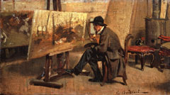 Giovanni Boldini, Fattori nel suo studio. Collezione Intesa Sanpaolo