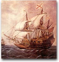 Galeone spagnolo, illustrazione del XVII sec.
