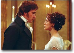 Jane Austen Keira Knightley (Lizzie) e Matthew Macfadyen (Darcy)