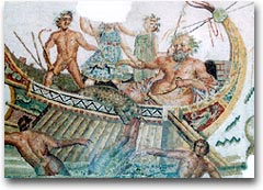 Il dio del mare, mosaico al Museo del Bardo