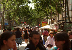 Rambla Il via vai di gente su "Las Ramblas"