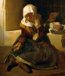 Giuseppe Molteni, La giovane mendicante, 1849 particolare
© Firenze, collezione privata