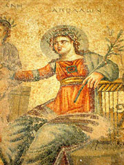 Cipro Paphos, Apollo, particolare di un mosaico