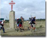 santiago de compostela Gruppo di pellegrini