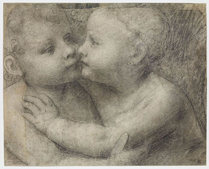 Bernardino Luini (Bernardino Scapi), Due bambini che si abbracciano (Gesù Bambino e san Giovannino) (1520-1525)