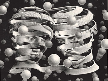 Maurits Cornelis Escher: Vincolo d'unione, aprile 1956 litografia