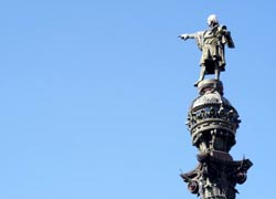 La traversata del Mediterraneo 8 Cristoforo Colombo dall'alto della sua colonna