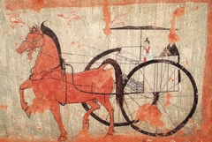 Affresco con carro, 22-250 d.C.
