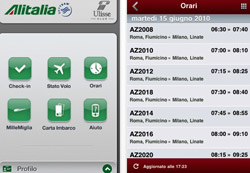 Alitalia sull'iPhone