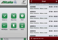 Alitalia sull'iPhone