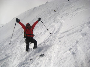 Finalmente sulla neve polverosa