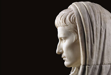 Statua togata, Augusto capite velato come Pontefice Massimo (da via Labicana), particolare
Roma, Museo Nazionale Romano, Palazzo Massimo alle terme