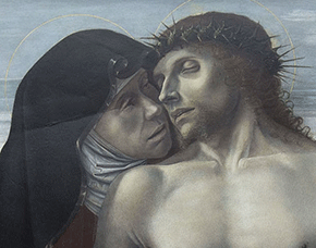 Giovanni Bellini, Pietà, dettaglio