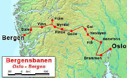 Norvegia in treno