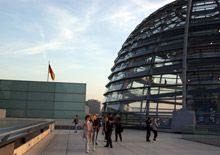 Il tetto del Reichstag con la cupola di Norman Foster