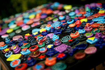 Colorati bottoni fatti artigianalmente