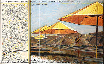 CHRISTO, The Umbrellas, Joint Project for Japan and USA