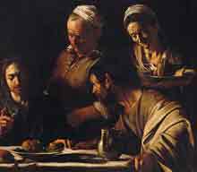 Caravaggio. Cena in Emmaus