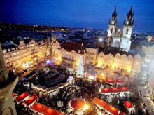 Il mercatino nella Rynek Glówny, la piazza principale della città