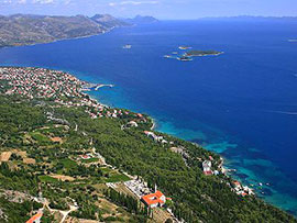 Panoramica di Orebic e della sua costa