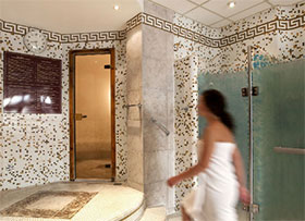 Area sauna all'interno del Dvorak Spa hotel 