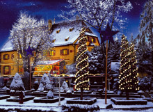 Luci e atmosfere natalizie nel parco