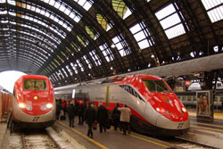 Etr 500 Frecciarossa in stazione a Milano Centrale