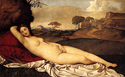 Venere dormiente, Giorgione e Tiziano, 1507-1510, Gemäldegalerie Alte Meister, Dresda