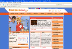 La pagina principale di Hostelsclub.com