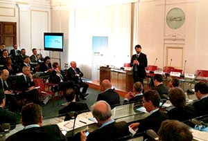 L'intervento del Ministro Franceschini durante la presentazione di Unicredit 4 Tourism. Foto G.Nitti