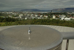 vulcani Veduta di Reykjavik dalla terrazza della Perlan