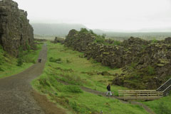 Le falesie della faglia medio-atlantica a Thingvellir