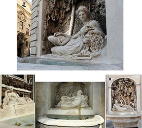 Le Quattro Fontane: Tevere, Arno, Diana e Giunone