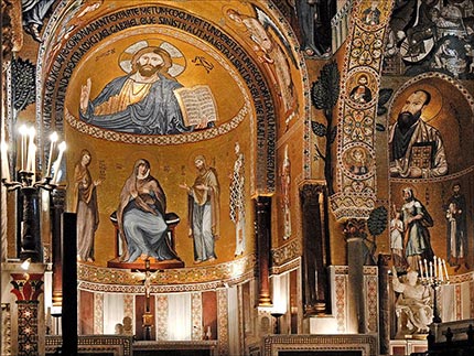 Palermo arabo-normanna prossimo sito Unesco italiano 2 Palermo L'abside della Cappella Palatina di Palermo