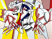 Roy Lichtenstein, red horsemen. © Estate of Roy Lichtenstein