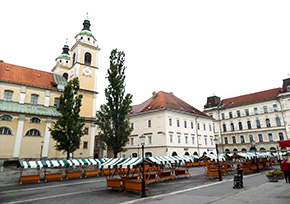 Lubiana, piazza del mercato