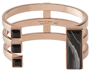 Costellazioni May Moma, Bracelet Onyx, Pink-Gold