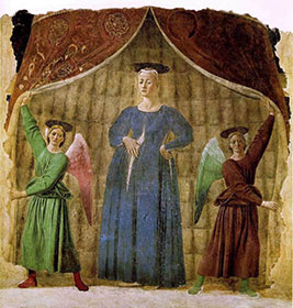 Piero della Francesca, La Madonna del parto, Monterchi (Arezzo)