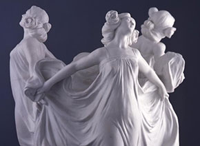 Manifattura Richard Ginori, Fioriera con tre figure danzanti, 1902. Sesto Fiorentino, Museo Richard Ginori della manifattura di Doccia