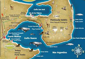 Mappa di Puerto Madryn