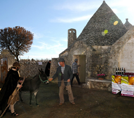 Natale con gli asinelli e i trulli in Puglia