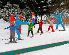 La pista da sci per i bimbi è dentro l'hotel