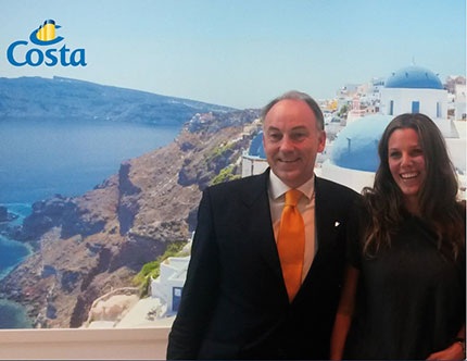 Carolina Miceli e Norbert Stiekema, executive vice president sales & marketing di Costa Crociere 
