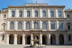 La facciata di palazzo Barberini
