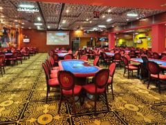 Una delle sale da gioco riservate al poker