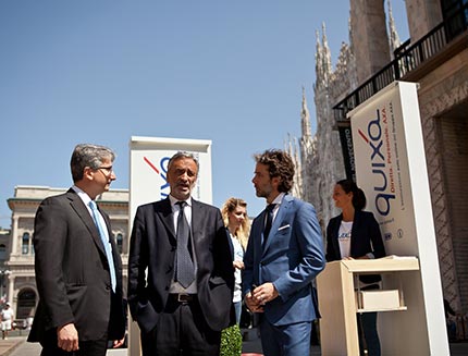 Durante la presentazione di QUIXA City Station: Sirotti, Artusi, Toscani