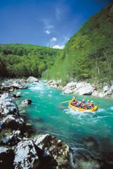 Rafting sul fiume Isonzo (archivio STO, foto B. Kladnik)