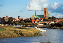 Ribe Veduta di Ribe dal fiume omonimo